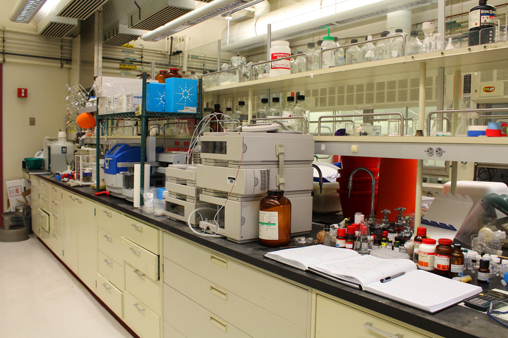 Occupied Lab Space with HPLC equipment